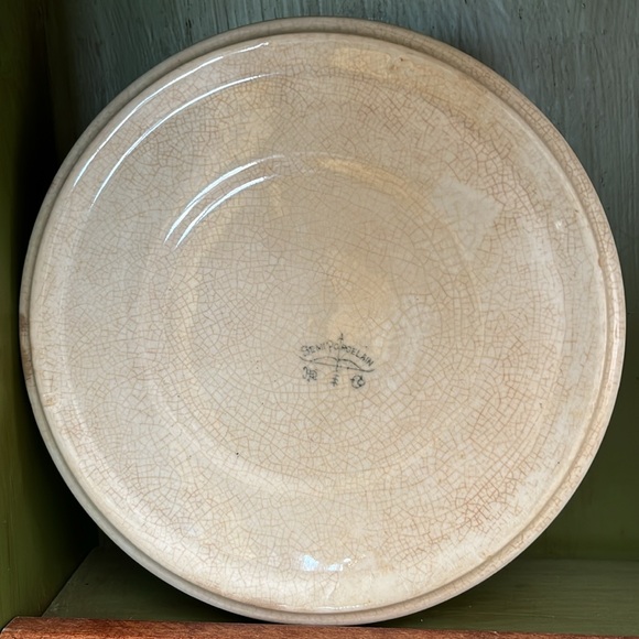 Antique Harper Pottery Co Semi Porcelain Baby Plate c 1890-1910 bowl - Picture 6 of 11